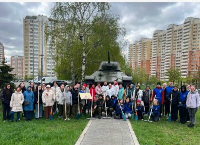 Субботник в районе Некрасовка города Москвы…