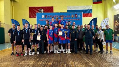 Определены победители соревнований по волейболу в московском пожарно-спасательном гарнизоне